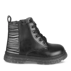 Bottines Rangers NOIR Fille Motif Vernis Lacets