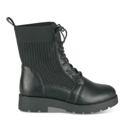 Bottines Rangers NOIR Fille Motif Uni Lacets