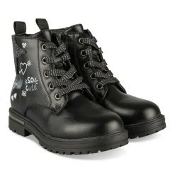 Bottines Rangers NOIR Fille Motif Uni Fermeture éclair