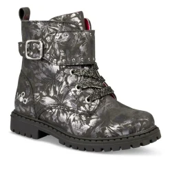 Bottines Rangers NOIR Fille Motif Uni Fermeture éclair