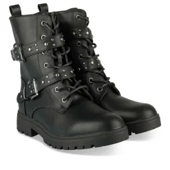 Bottines Rangers NOIR Fille Motif Uni A Enfiler