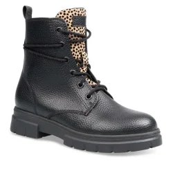 Bottines Rangers NOIR Fille Motif Uni Lacets