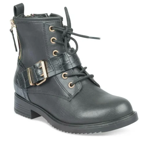 Bottines Rangers NOIR Fille Fermeture éclair