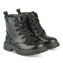 Bottines Rangers NOIR Fille Motif Iridescent Lacets