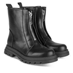Bottines Rangers NOIR Fille Motif Uni Fermeture éclair