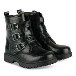 Bottines Rangers NOIR Fille Motif Iridescent Fermeture éclair