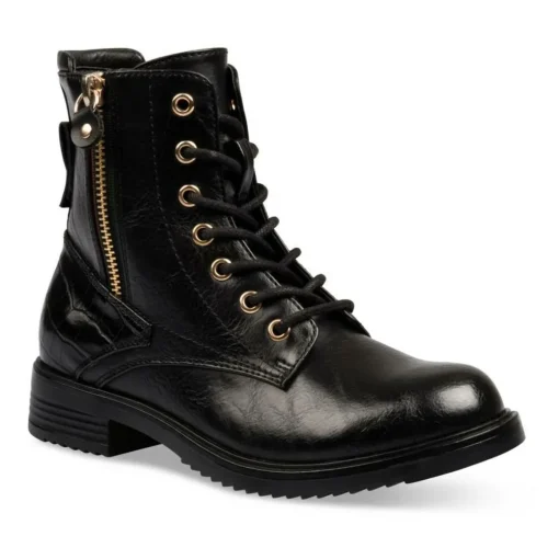 Bottines Rangers NOIR Fille Lacets