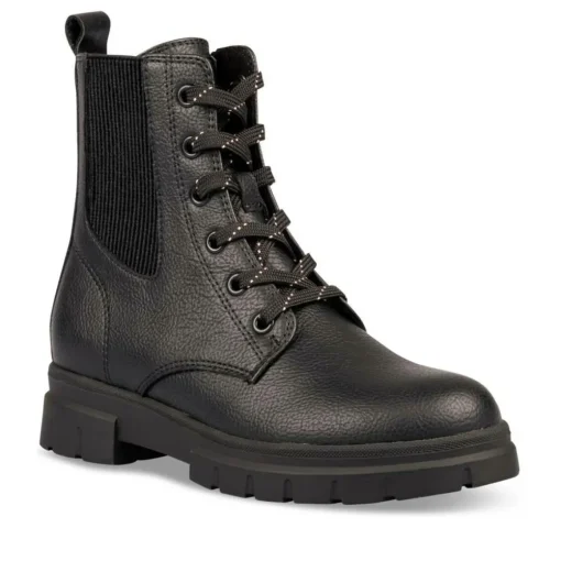 Bottines Rangers NOIR Fille Motif Uni Fermeture éclair