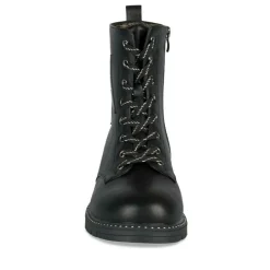 Bottines Rangers NOIR Fille Motif Etoiles Lacets