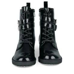 Bottines Rangers NOIR Fille Motif Vernis Fermeture éclair