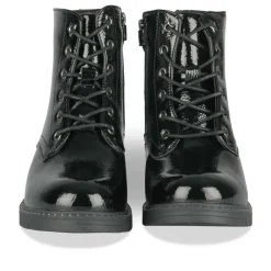 Bottines Rangers NOIR Fille Motif Vernis Lacets