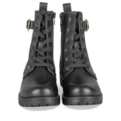 Bottines Rangers NOIR Fille Motif Uni Lacets