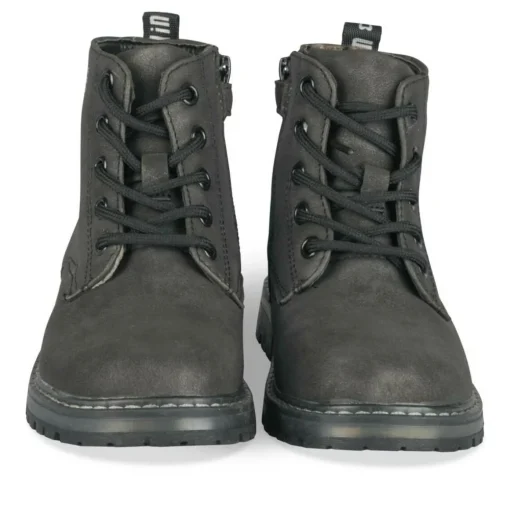 Bottines Rangers NOIR Fille Motif Coeurs A Enfiler