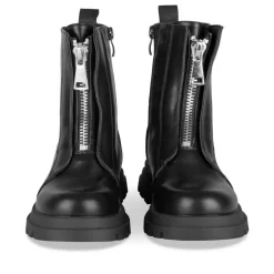 Bottines Rangers NOIR Fille Motif Uni Fermeture éclair