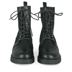 Bottines Rangers NOIR Fille Motif Uni Lacets