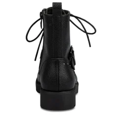 Bottines Rangers NOIR Fille Motif Uni Lacets