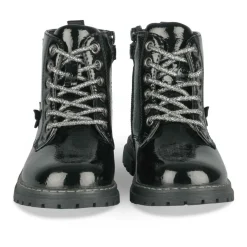 Bottines Rangers NOIR Fille Motif Vernis Lacets