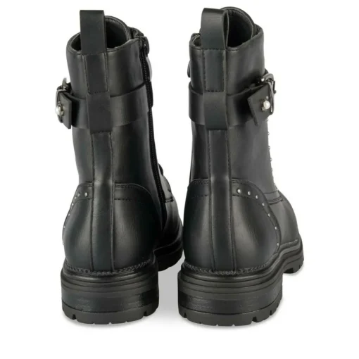 Bottines Rangers NOIR Fille Motif Perle Fermeture éclair