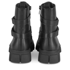 Bottines Rangers NOIR Fille Motif Clouté Lacets