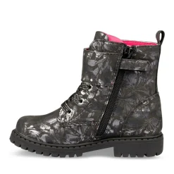 Bottines Rangers NOIR Fille Motif Uni Fermeture éclair