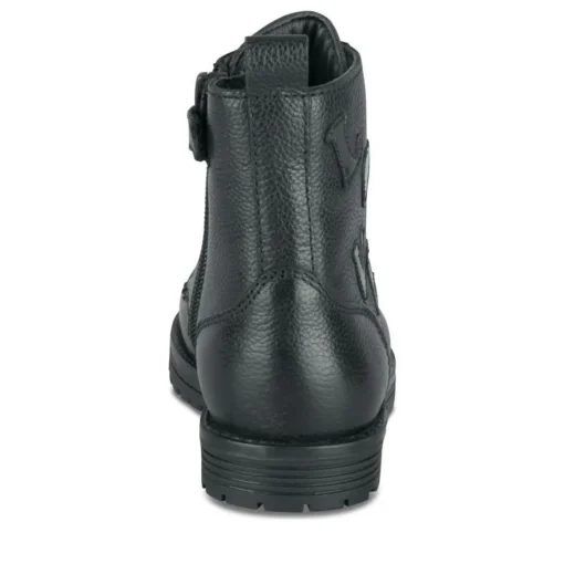 Bottines Rangers NOIR Fille CUIR Motif Uni Lacets