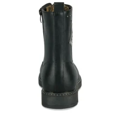 Bottines Rangers NOIR Fille Motif Etoiles Lacets