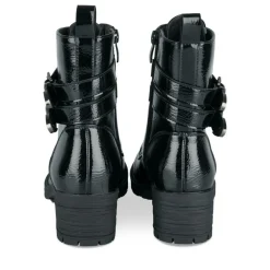 Bottines Rangers NOIR Fille Motif Vernis Fermeture éclair