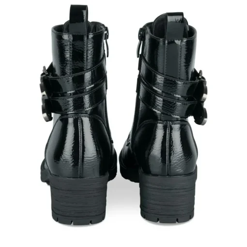 Bottines Rangers NOIR Fille Motif Vernis Fermeture éclair