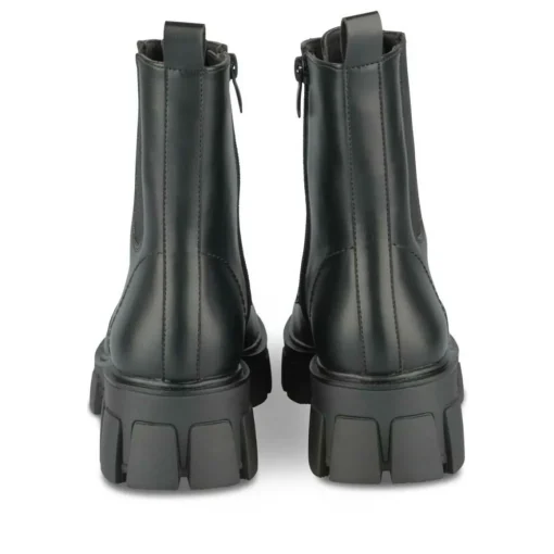 Bottines Rangers NOIR Fille Motif Uni Lacets