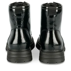 Bottines Rangers NOIR Fille Motif Vernis Lacets