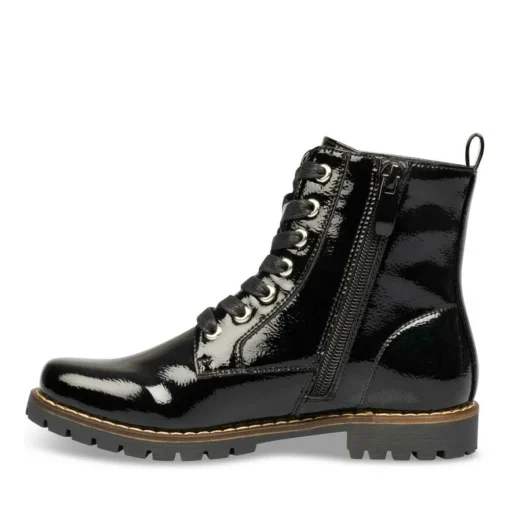 Bottines Rangers NOIR Fille Motif Uni Fermeture éclair