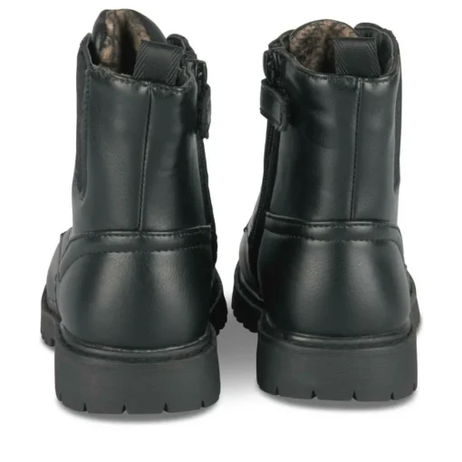 Bottines Rangers NOIR Fille Motif Vernis Lacets