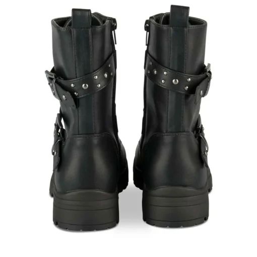 Bottines Rangers NOIR Fille Motif Uni A Enfiler