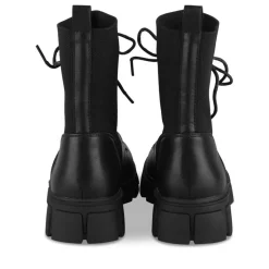 Bottines Rangers NOIR Fille Motif Uni Lacets