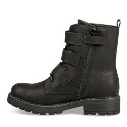 Bottines Rangers NOIR Fille Motif Uni Lacets