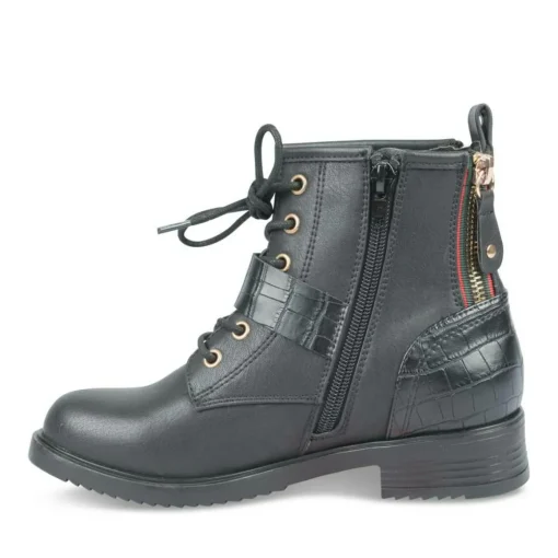 Bottines Rangers NOIR Fille Fermeture éclair