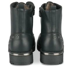 Bottines Rangers NOIR Fille Motif Clouté Lacets