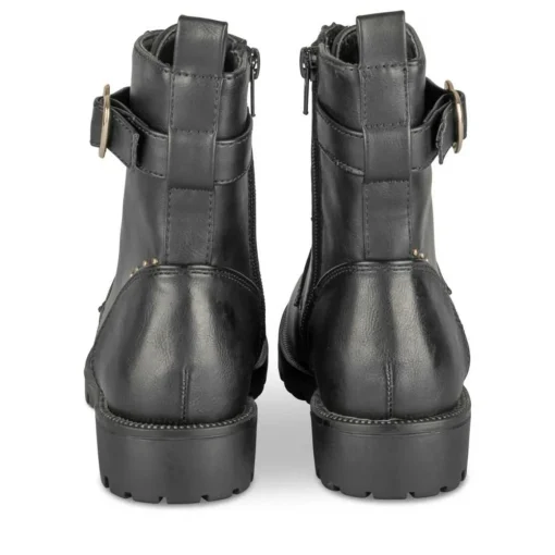 Bottines Rangers NOIR Fille Motif Uni Lacets
