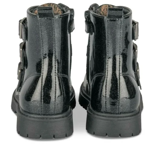 Bottines Rangers NOIR Fille Motif Uni Fermeture éclair