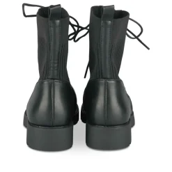 Bottines Rangers NOIR Fille Motif Uni Lacets