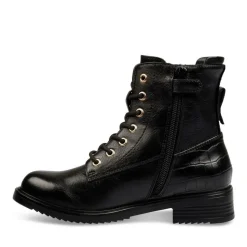 Bottines Rangers NOIR Fille Lacets