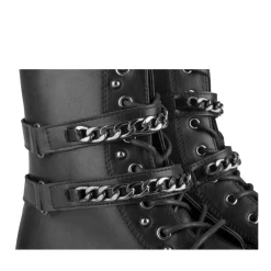 Bottines Rangers NOIR Fille Motif Clouté Lacets