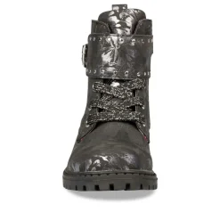 Bottines Rangers NOIR Fille Motif Uni Fermeture éclair