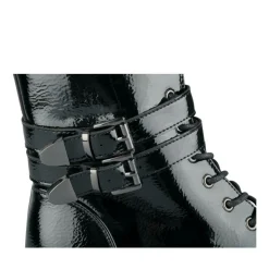 Bottines Rangers NOIR Fille Motif Vernis Fermeture éclair