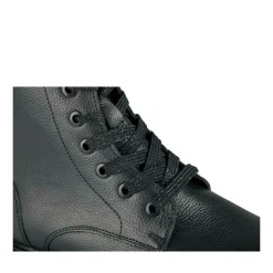 Bottines Rangers NOIR Fille CUIR Motif Uni Lacets