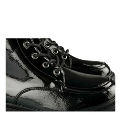Bottines Rangers NOIR Fille Motif Vernis Lacets