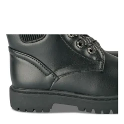Bottines Rangers NOIR Fille Motif Vernis Lacets