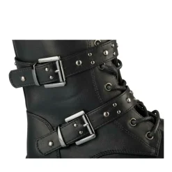 Bottines Rangers NOIR Fille Motif Uni A Enfiler