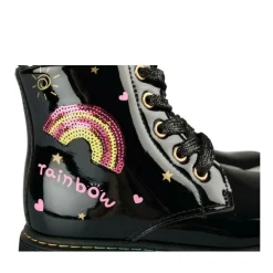 Bottines Rangers NOIR Fille Motif Multicolore Fermeture éclair