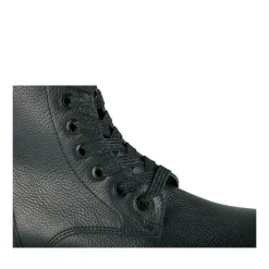 Bottines Rangers NOIR Fille CUIR Motif Uni Lacets
